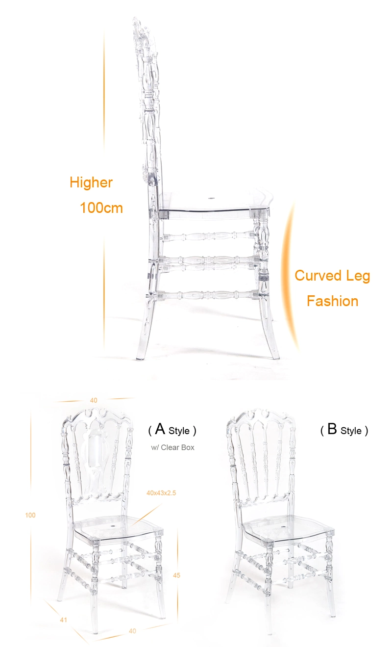 Modern Wedding Restaurant Clear PC Resin Plastic Royal Tiffany Chair