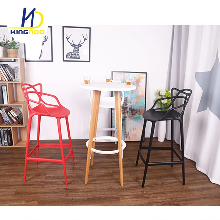 Modern Colorful Stackable Plastic Coffee Shop Bar Stools for Sale