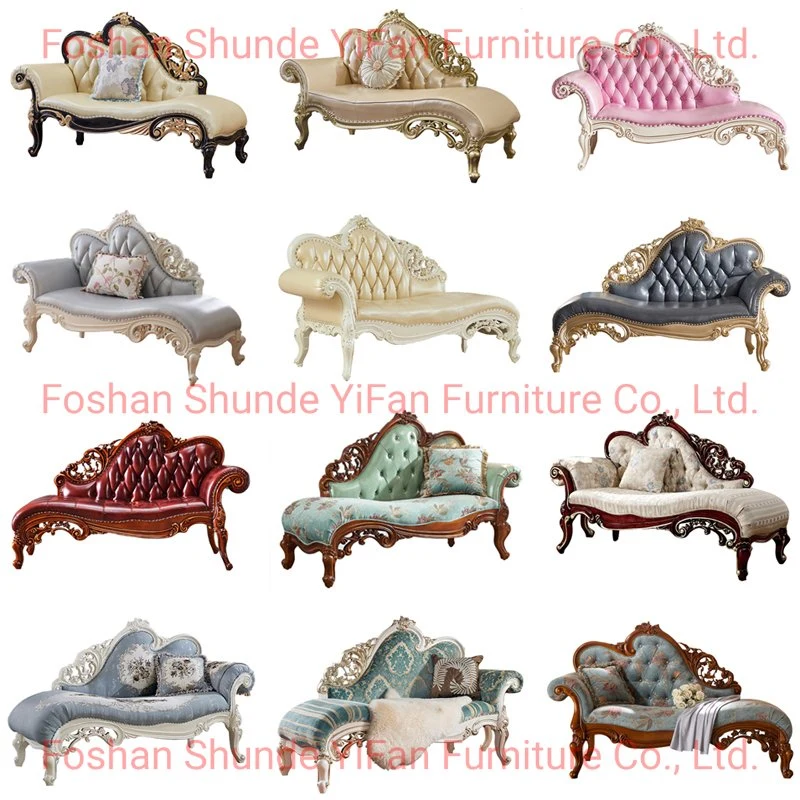 Living Room Furniture Antique Leather Chaise Lounge Sofa Chairs in Optional Furnitures Color