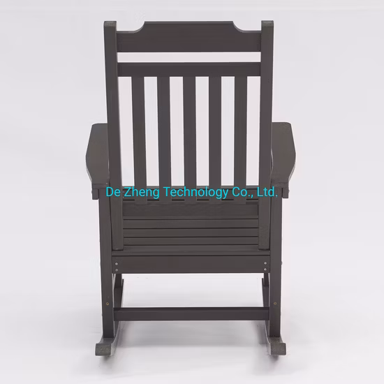 Лидер продаж, открытый домашний сад, высококачественное пластиковое деревянное кресло-качалка для патио, балкона