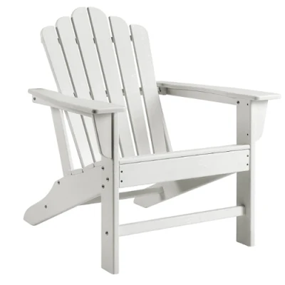 Роскошный белый уличный складной стул Adirondack из пластика HDPE для сада и патио из смолы